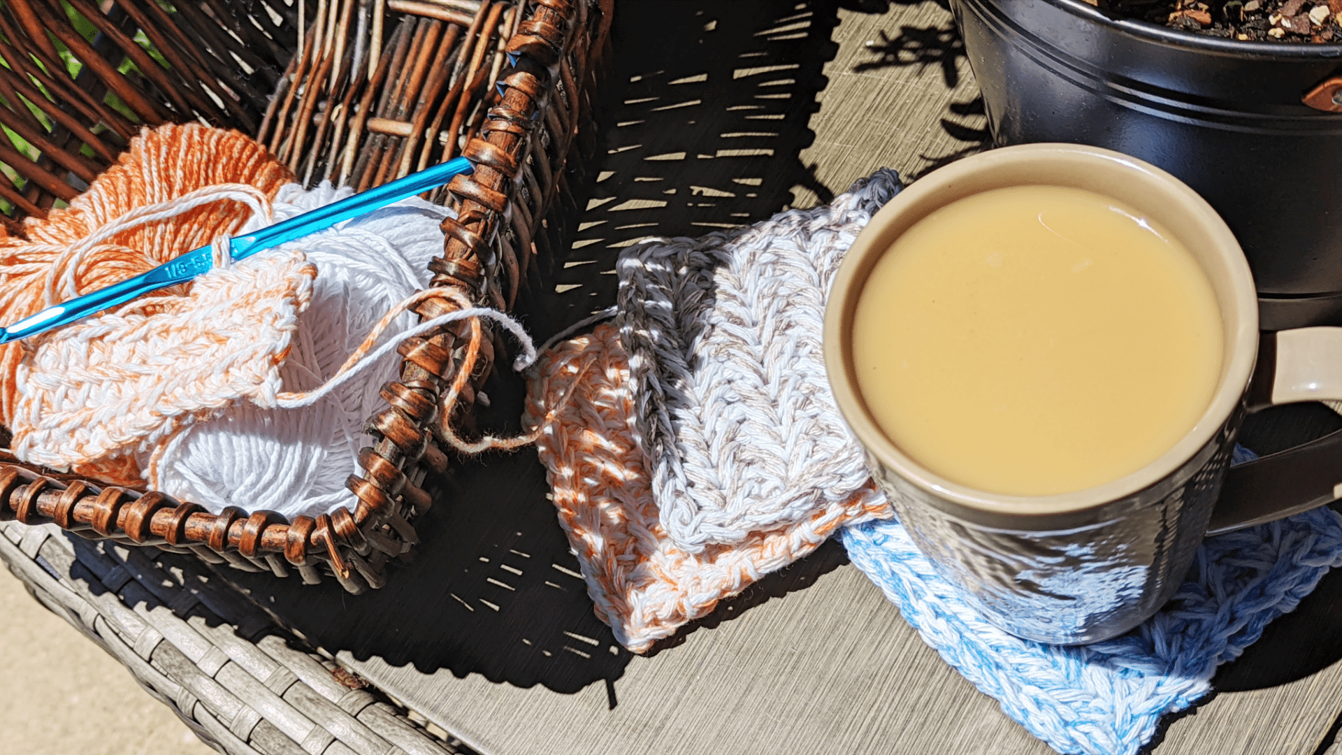 Modern Herringbone Coasters - A Free Pattern Perfect for Summer - 99% Coffee