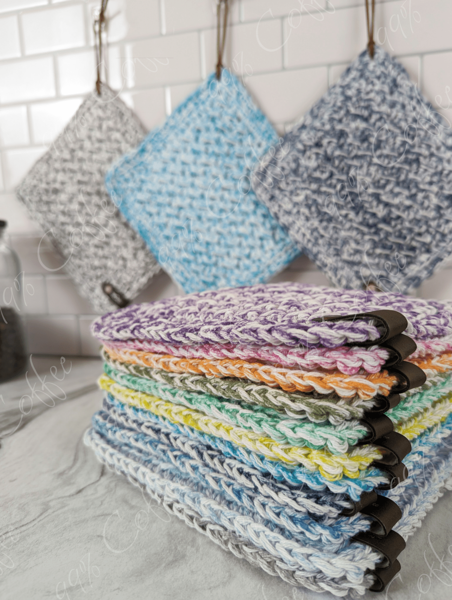 Kitchen & Home Crochet Patterns - Potholder and Coaster Instant Download Crochet Patterns - 99% Coffee
