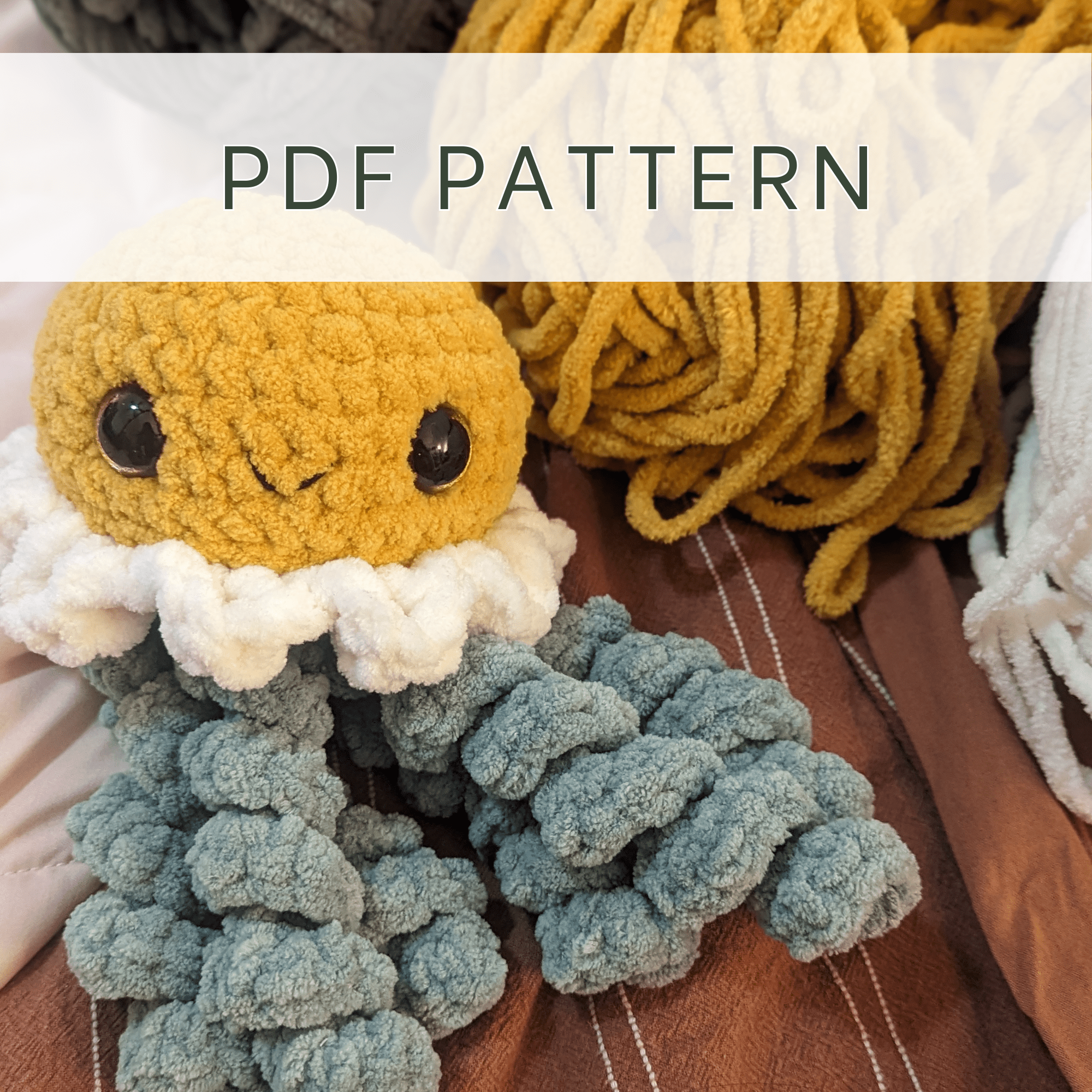 Crochet Pattern || Flora the Jellyfish - Cute and Easy Flower Jellyfish Amigurumi Crochet Pattern - 99% Coffee - Instant Download