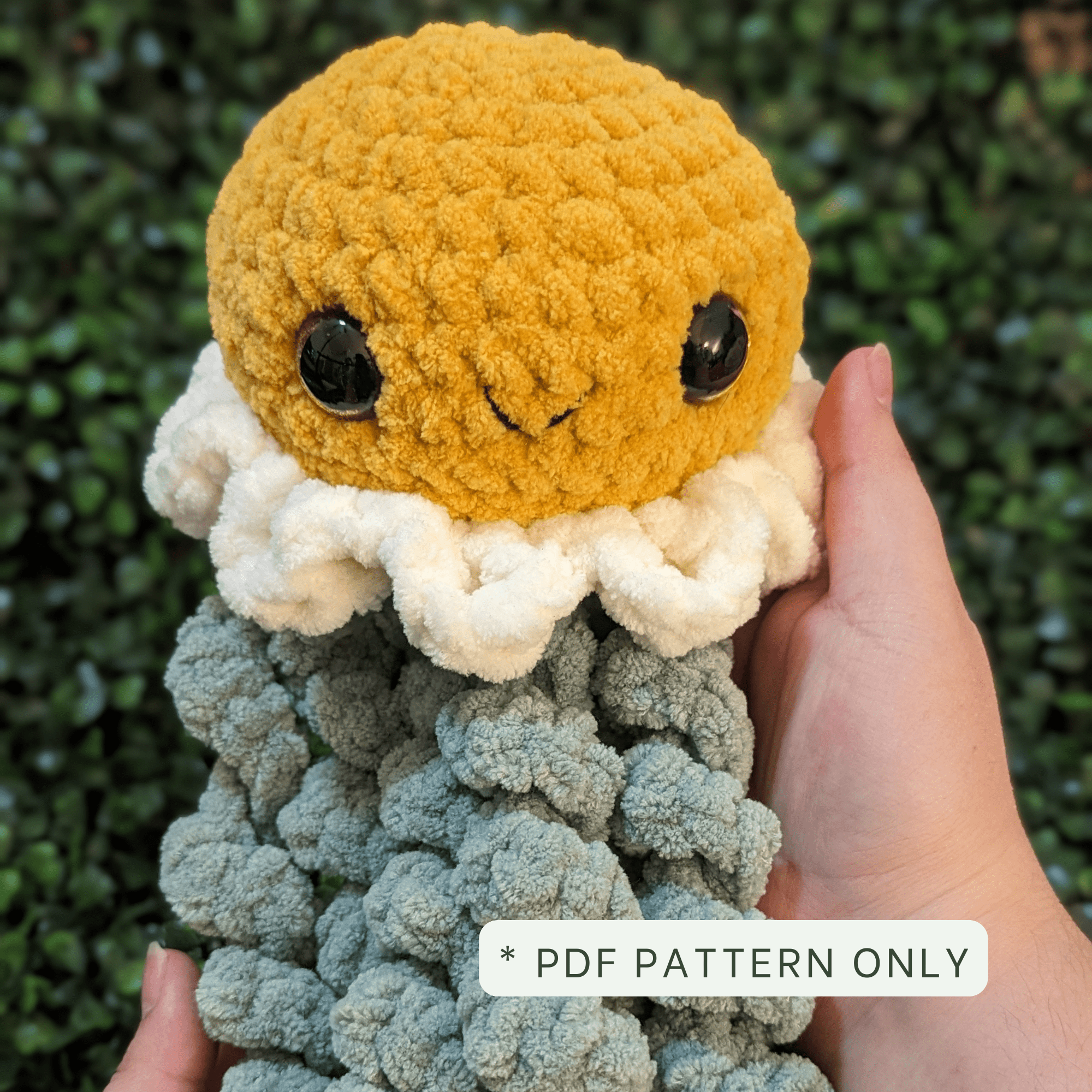Crochet Pattern || Flora the Jellyfish - Cute and Easy Flower Jellyfish Amigurumi Crochet Pattern - 99% Coffee - Instant Download