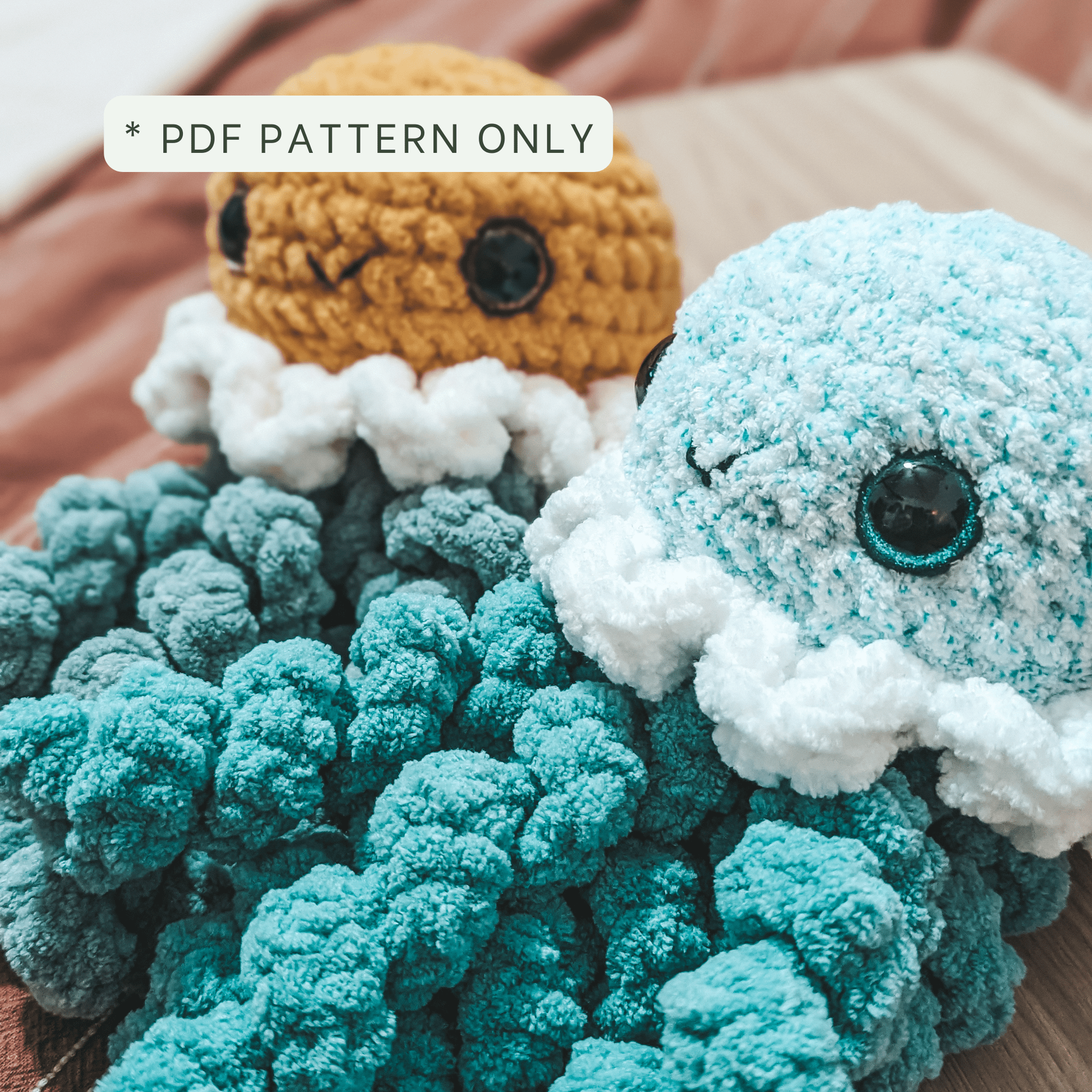 Crochet Pattern || Flora the Jellyfish - Cute and Easy Flower Jellyfish Amigurumi Crochet Pattern - 99% Coffee - Instant Download