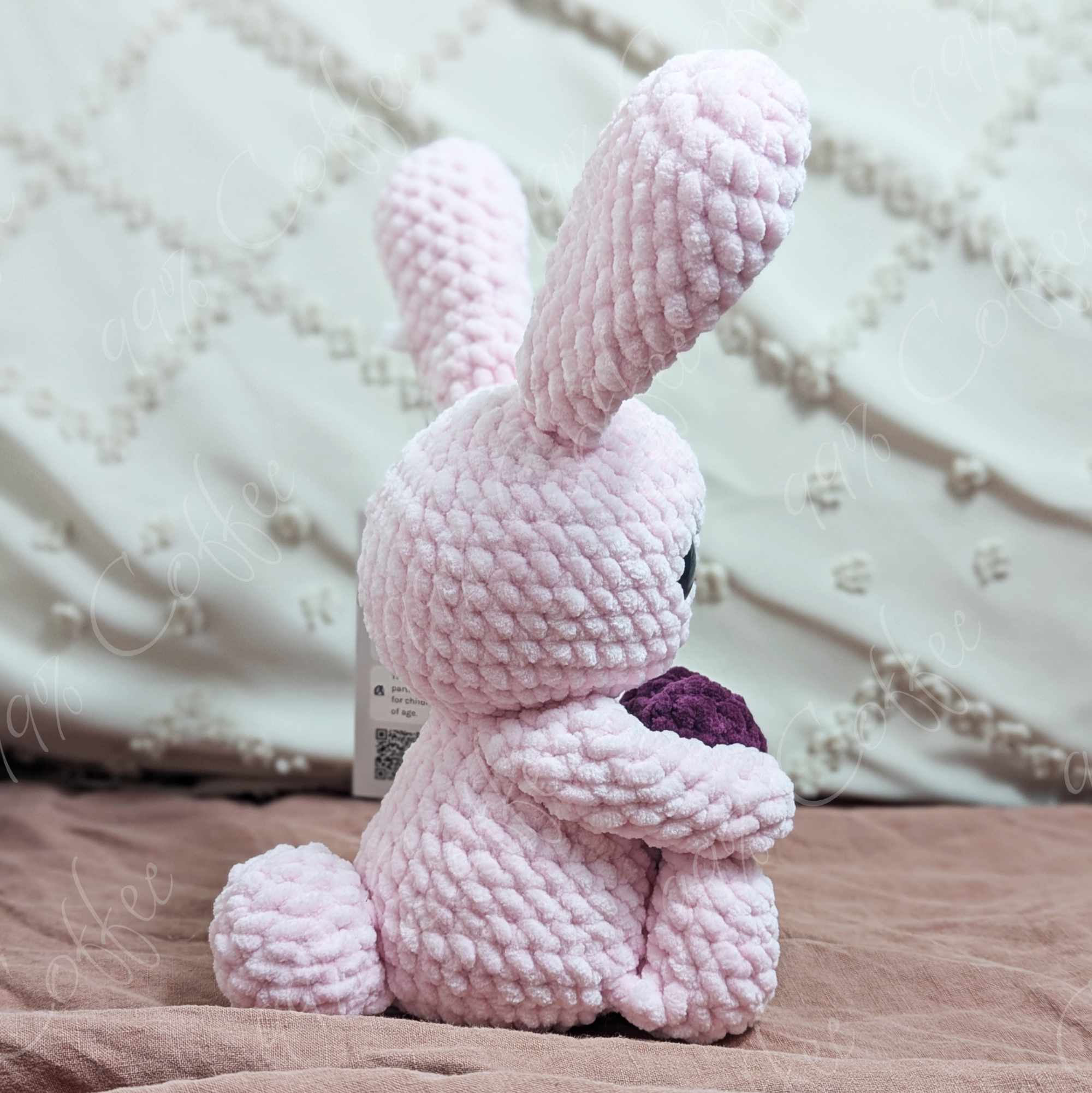 Bunny & Heart Stuffed Animal - 99% Coffee