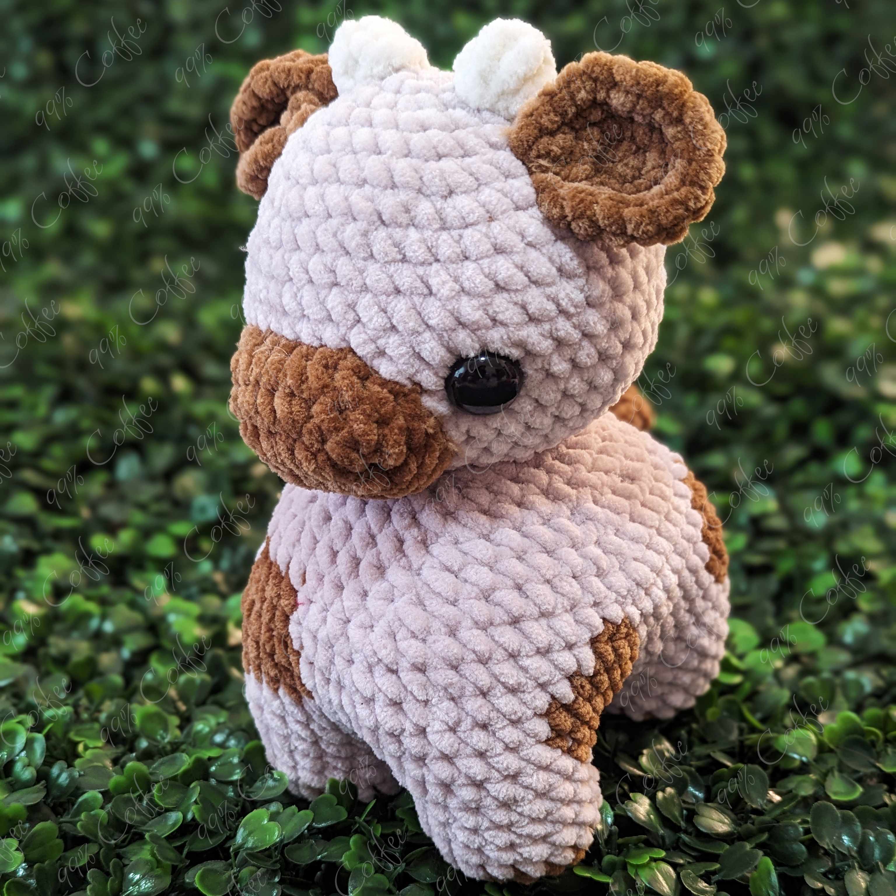 Fruit Cow Plushie - Cute Handmade Fruit Cow Stuffed Animal - 99% Coffee -