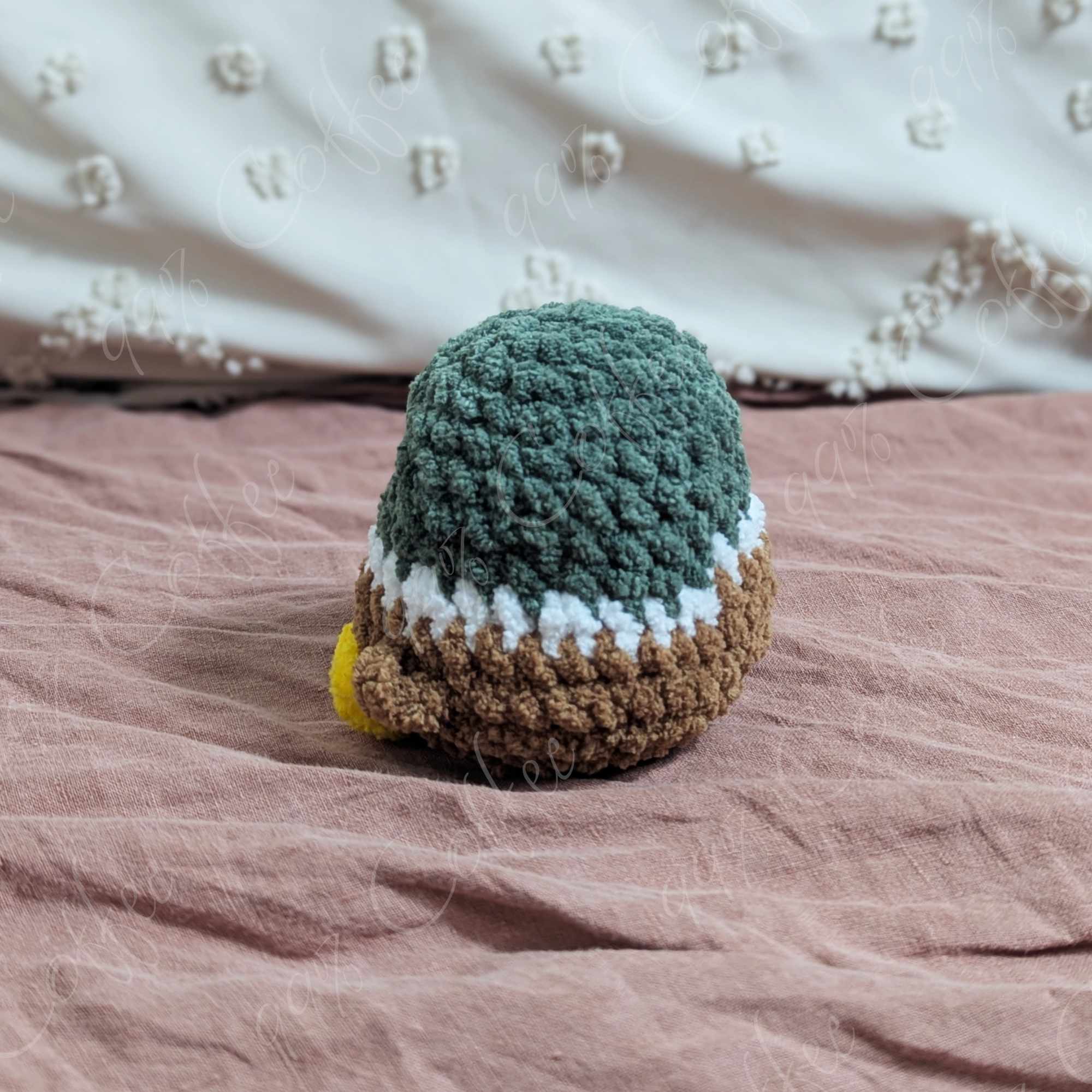 Chubby Mallard Duck Stuffed Animal - Cute Handmade Duck Stuffed Animal - 99% Coffee - #color_mallard