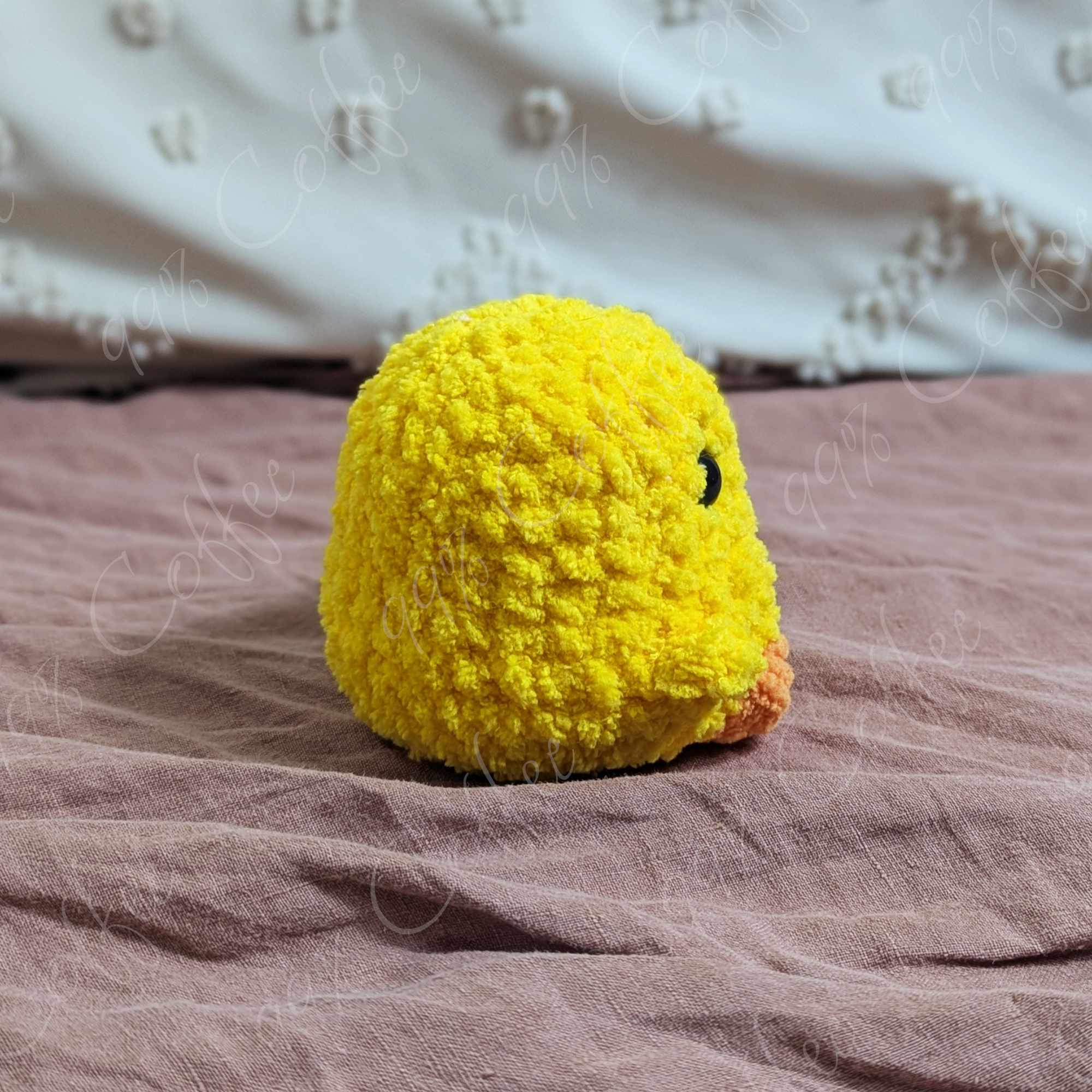 Chubby Chick Stuffed Animal - Cute Handmade Baby Chick Stuffed Animal - 99% Coffee - #color_yellow