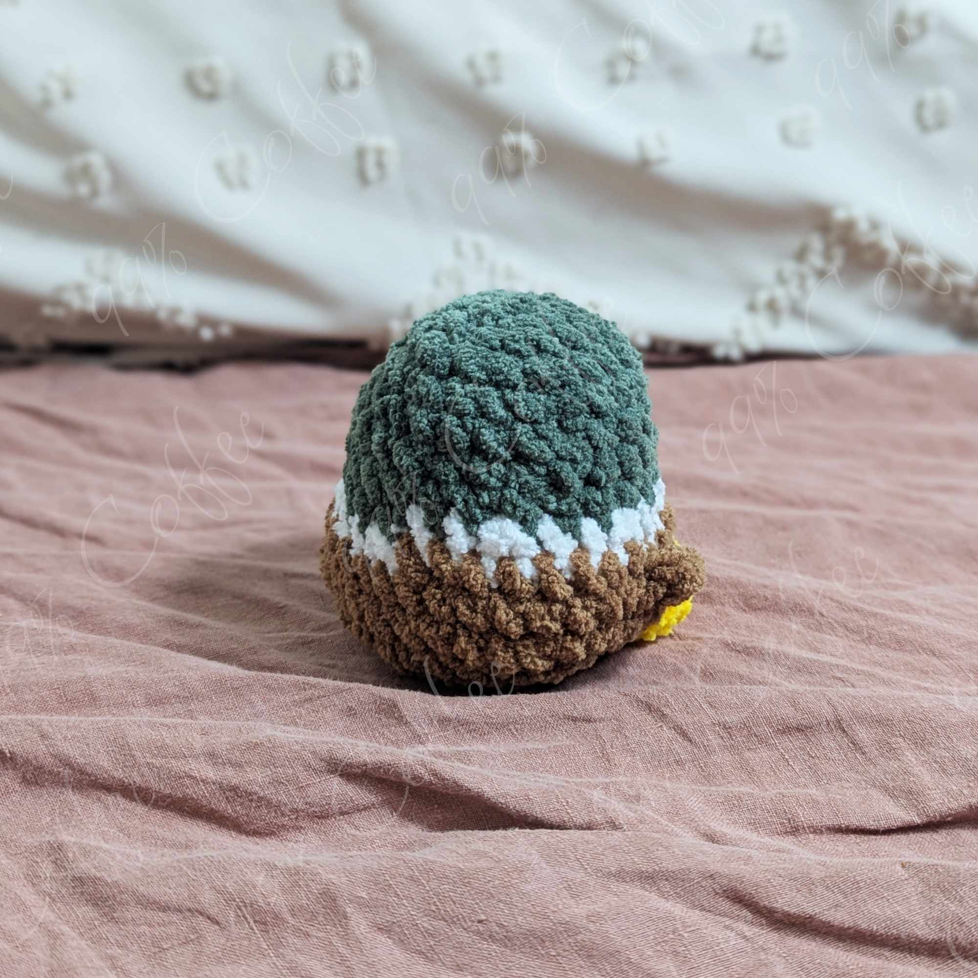 Chubby Mallard Duck Stuffed Animal - Cute Handmade Duck Stuffed Animal - 99% Coffee - #color_mallard