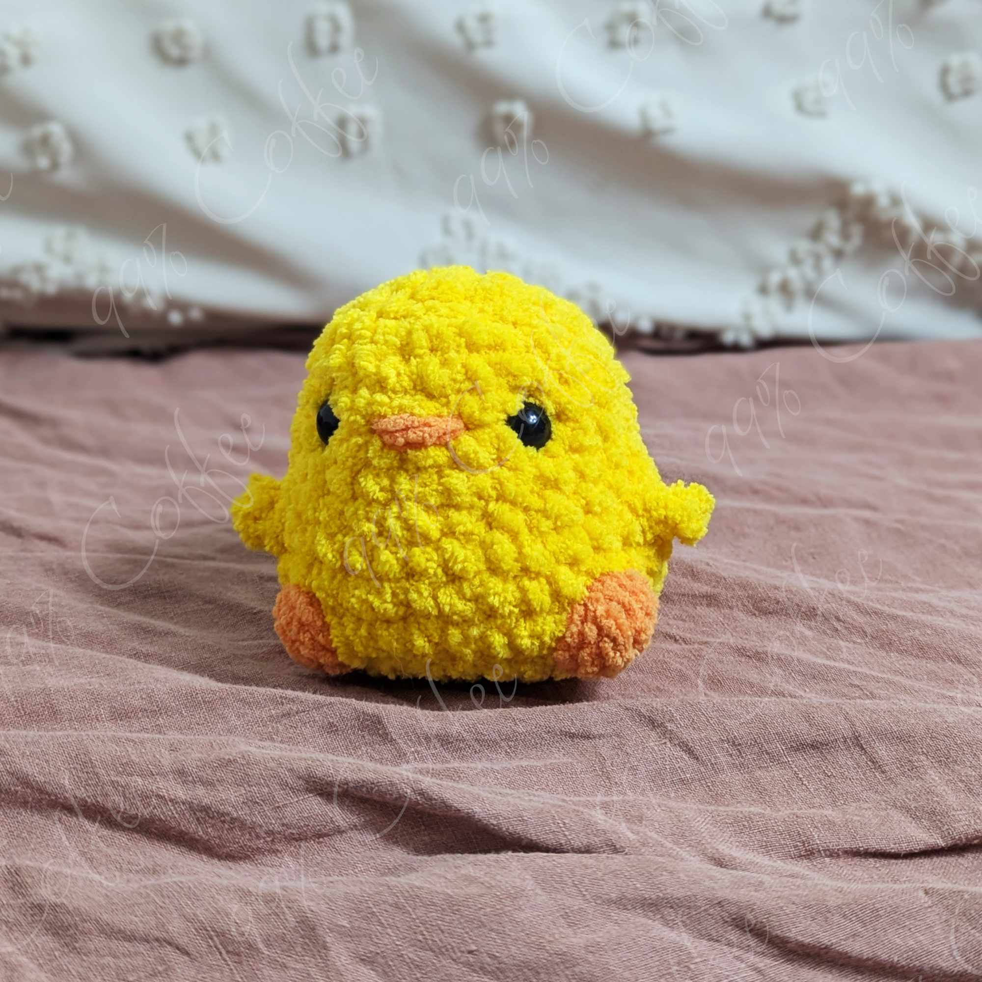 Chubby Chick Stuffed Animal - Cute Handmade Baby Chick Stuffed Animal - 99% Coffee - #color_yellow