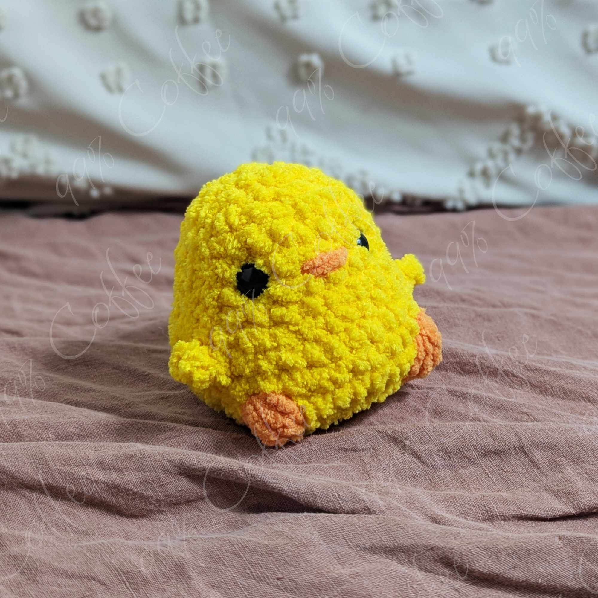 Chubby Chick Stuffed Animal - Cute Handmade Baby Chick Stuffed Animal - 99% Coffee - #color_yellow