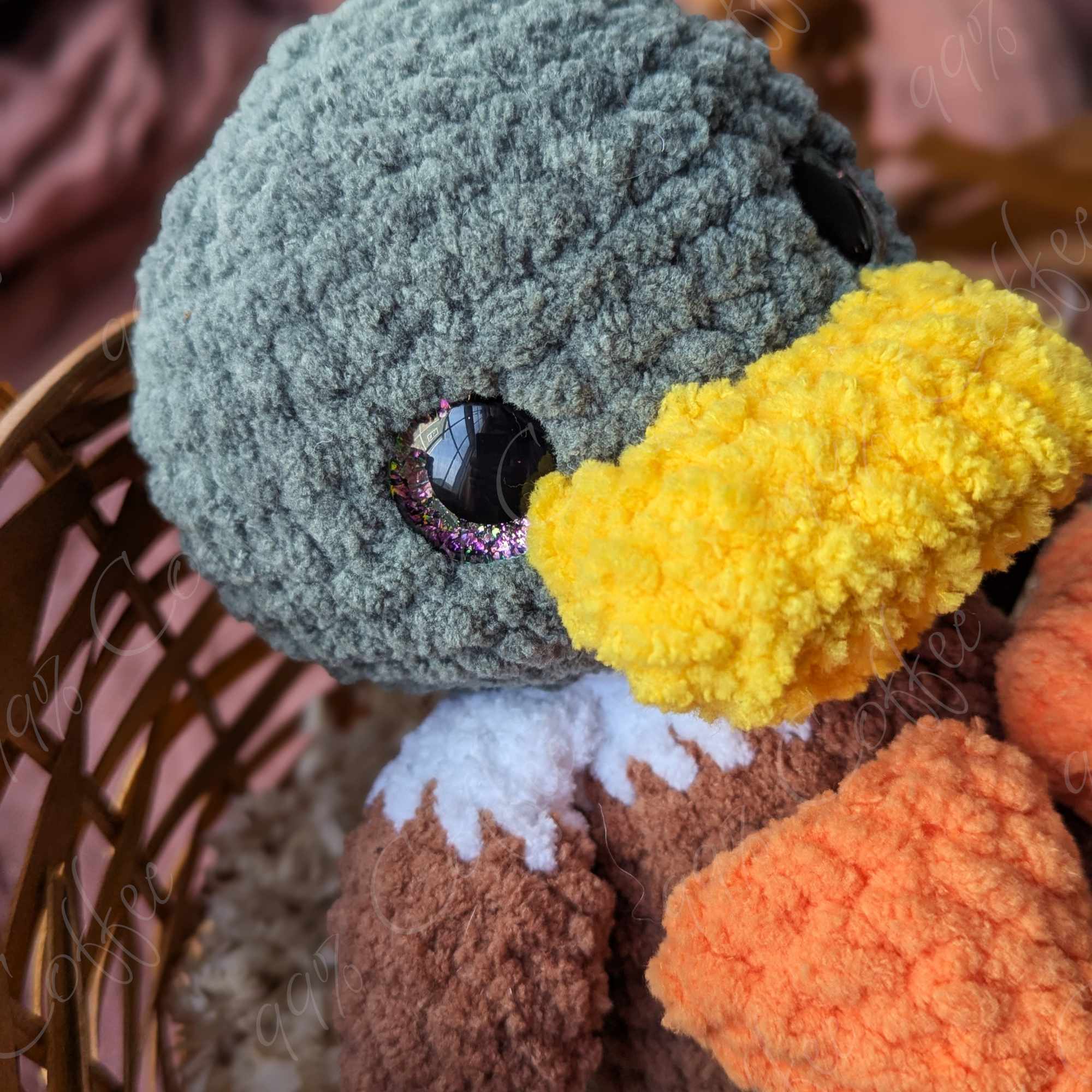 Mallard Duck Stuffed Animal - Cute Handmade Large Mallard Duck Plushie - 99% Coffee - #color_mallard