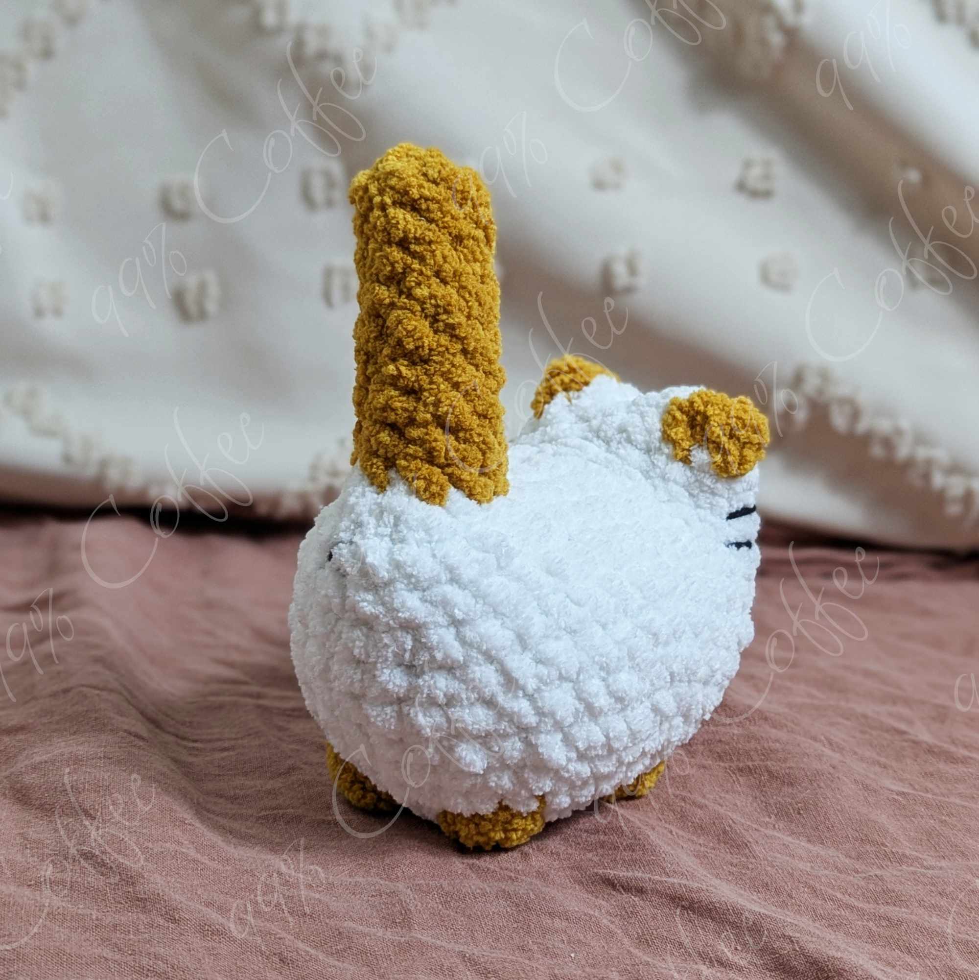 Customizable Loaf Cat Plushie, Siamese - Cute Handmade Custom Cat Stuffed Animal - 99% Coffee -