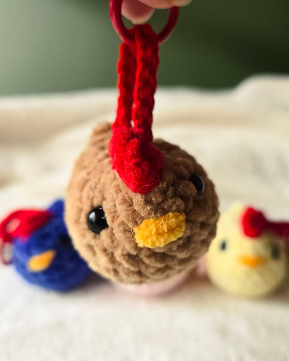 Mini Chicken Plush Bag Charm - 99% Coffee