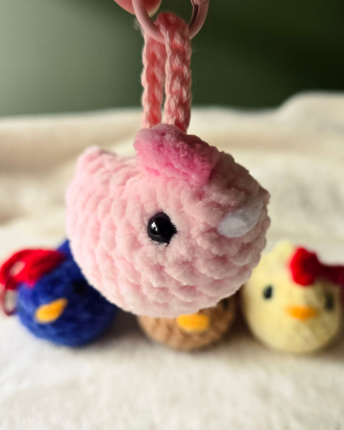 Mini Chicken Plush Bag Charm - 99% Coffee
