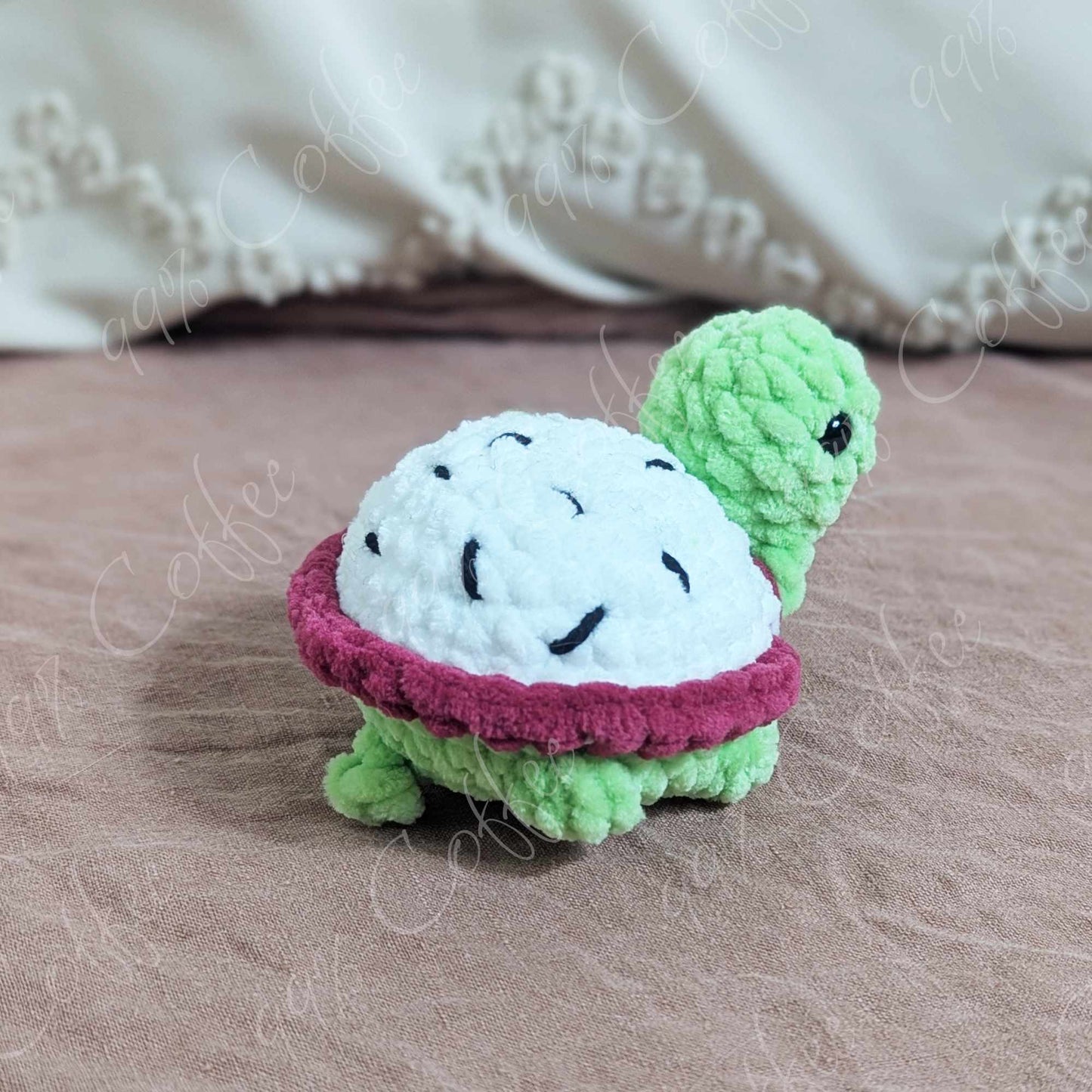 Mini Dragonfruit Turtle Stuffed Animal - 99% Coffee