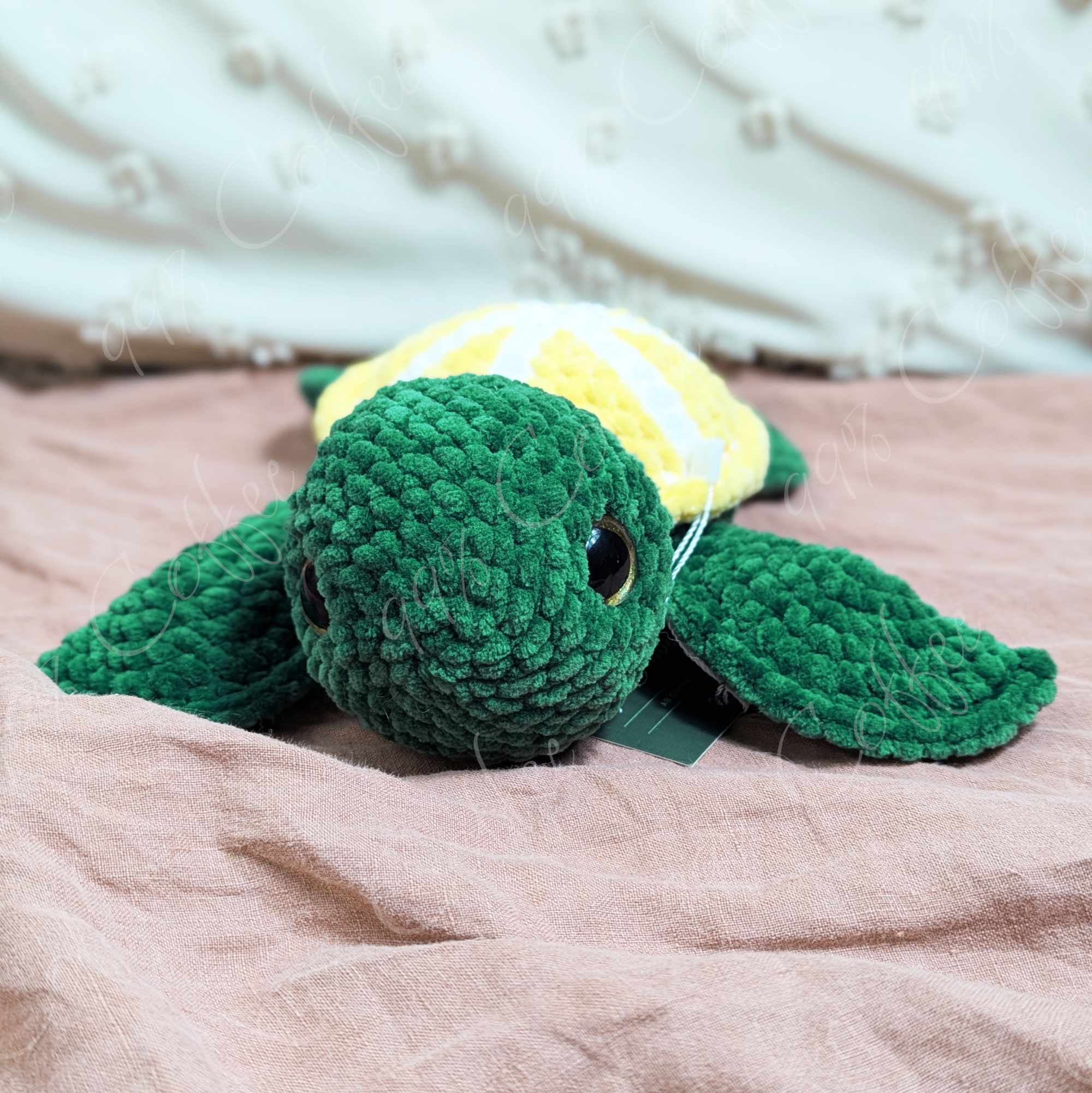 Lemon Turtle Stuffed Animal - Cute Handmade Fruit Turtle Plushie - 99% Coffee - #color_lemon