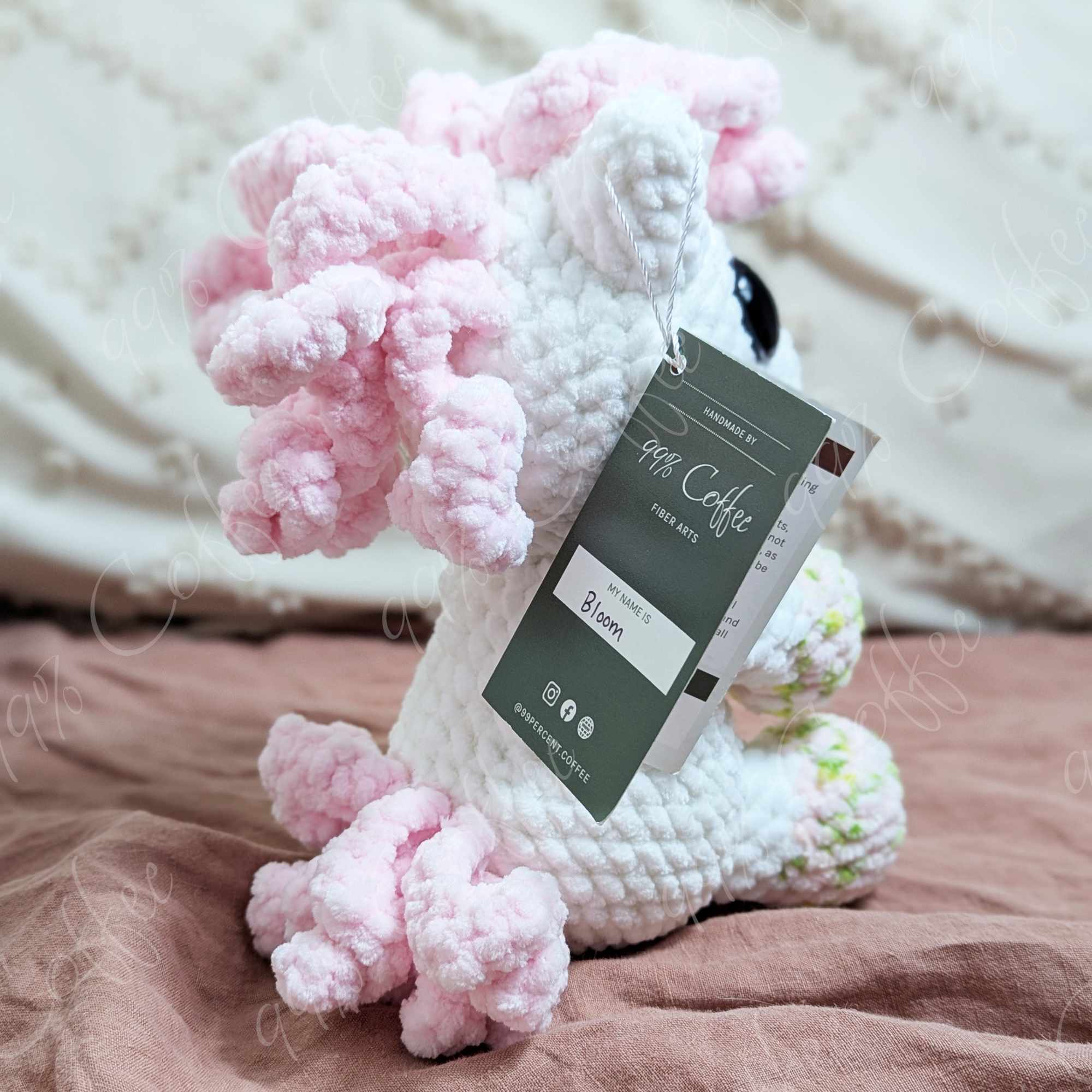 Unicorn Stuffed Animal, Pastel - Cute Handmade Magical Unicorn Plushie - 99% Coffee - #color_pastel