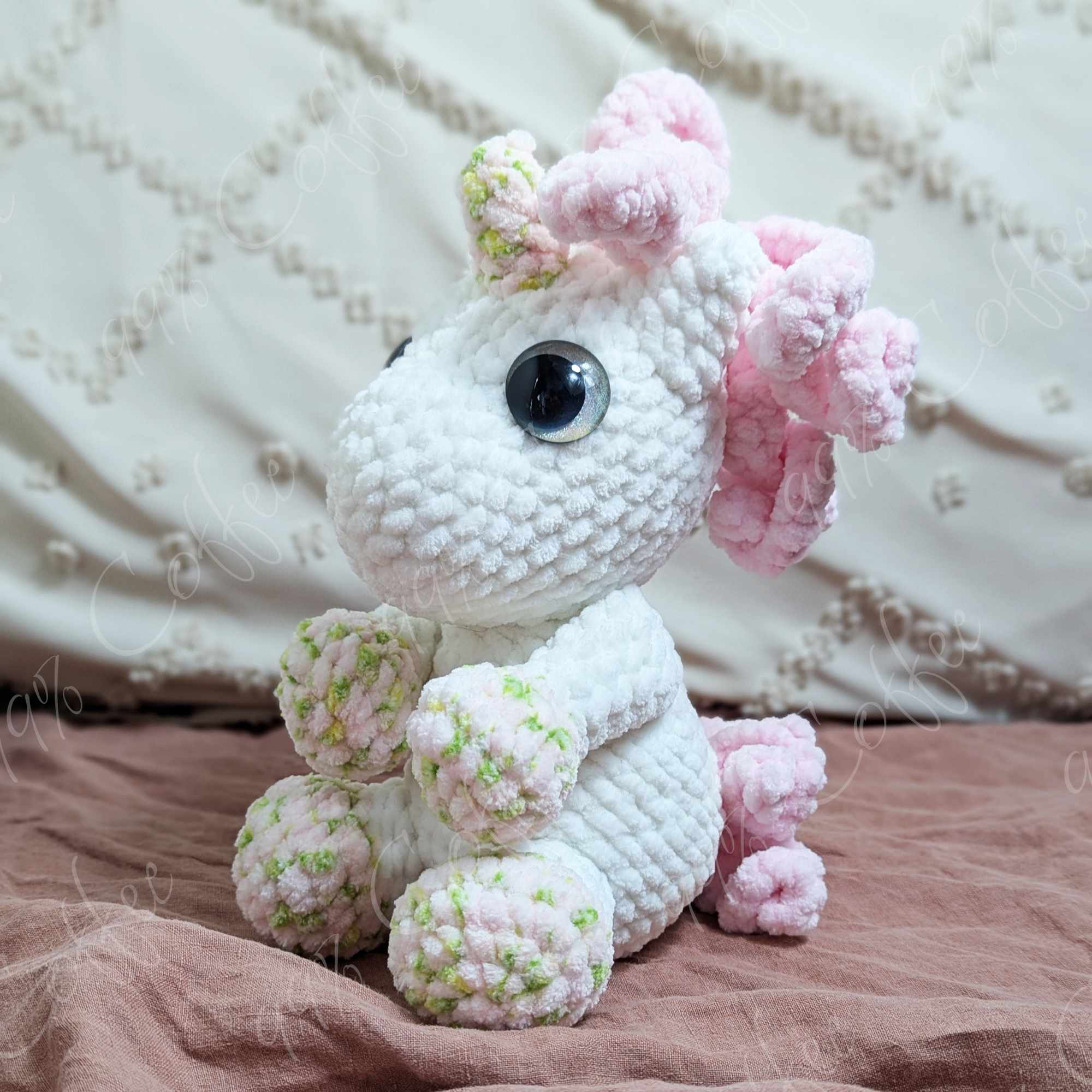 Unicorn Stuffed Animal, Pastel - Cute Handmade Magical Unicorn Plushie - 99% Coffee - #color_pastel