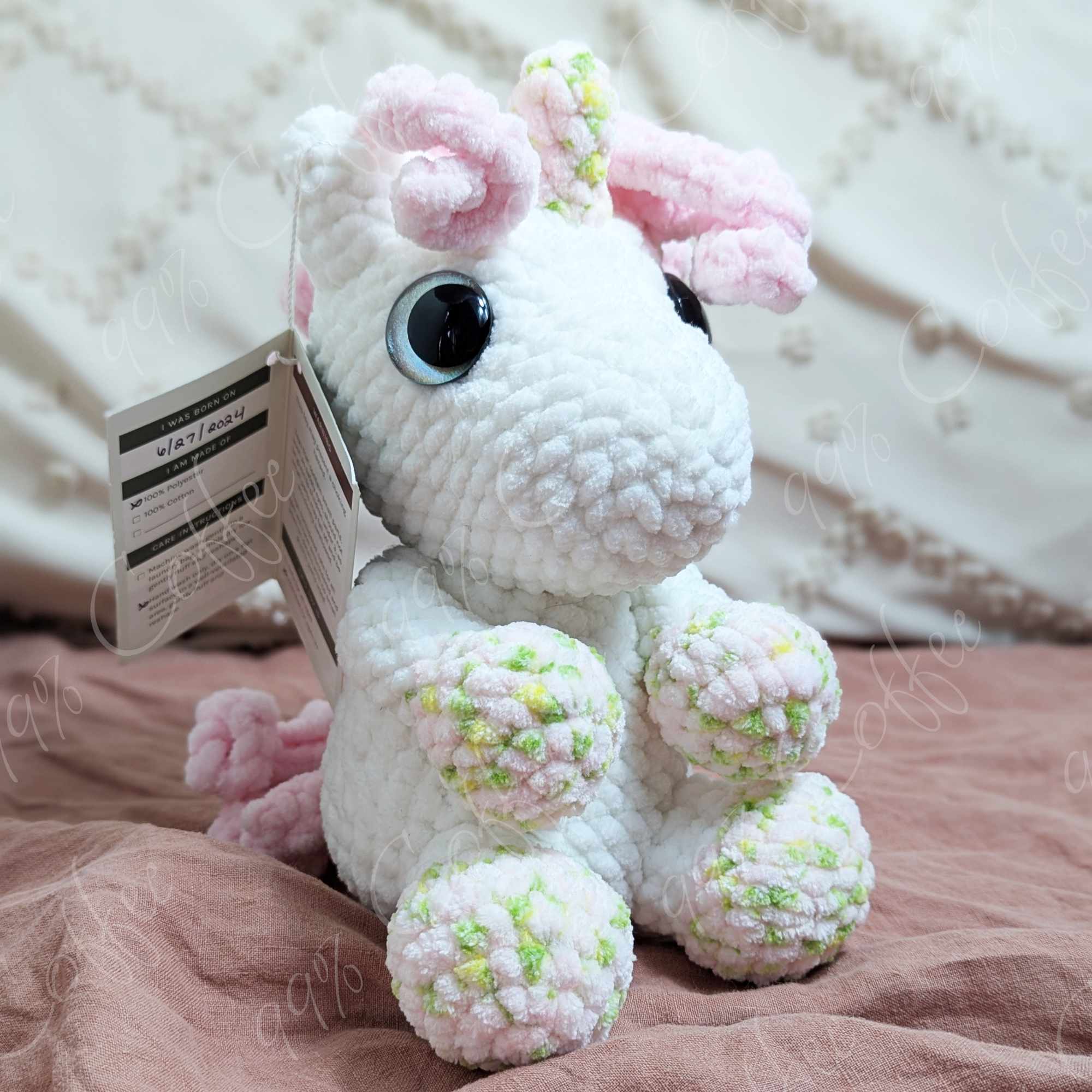 Unicorn Stuffed Animal, Pastel - Cute Handmade Magical Unicorn Plushie - 99% Coffee - #color_pastel