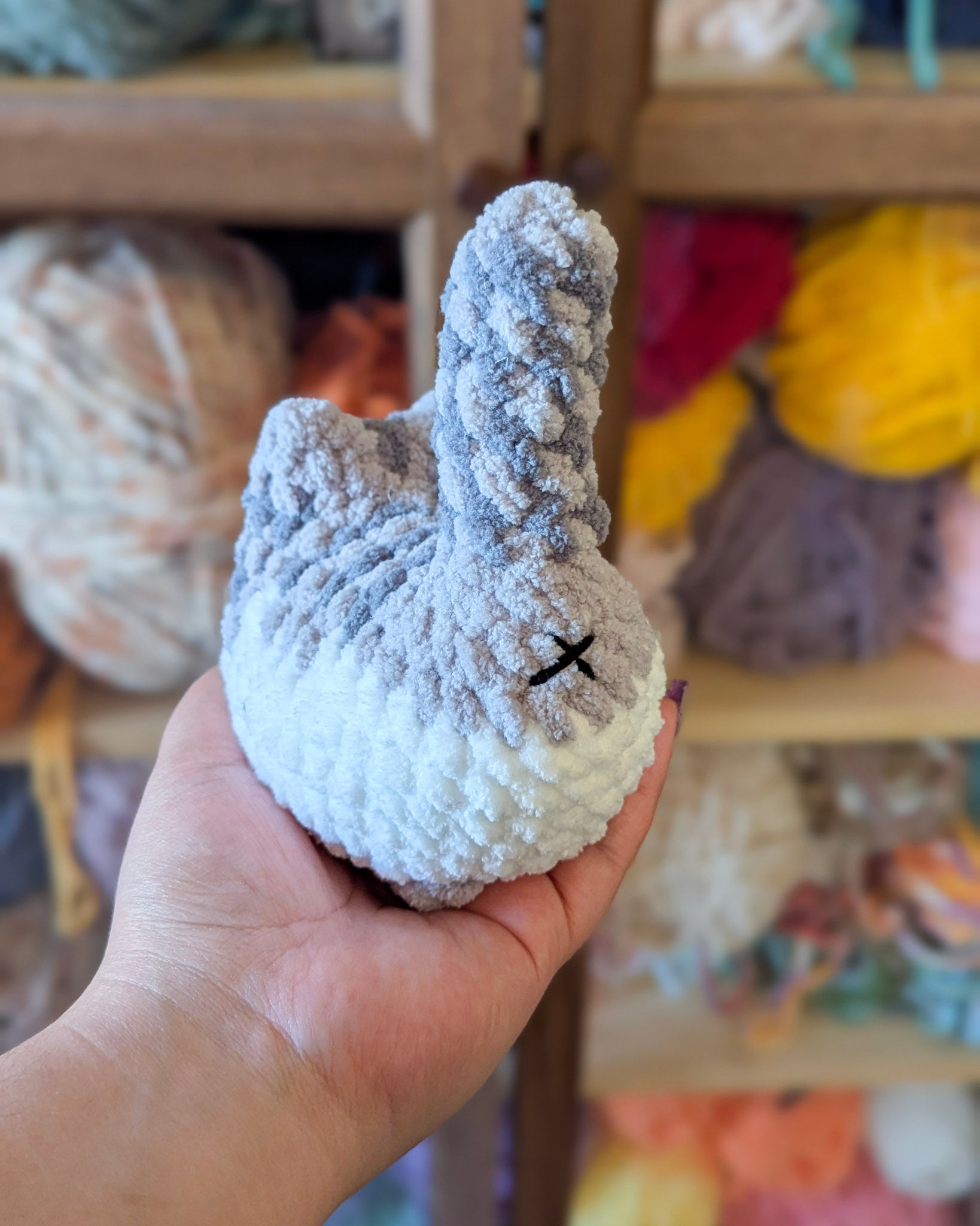 White - Belly Tabby Loaf Cat Plushie - 99% Coffee -