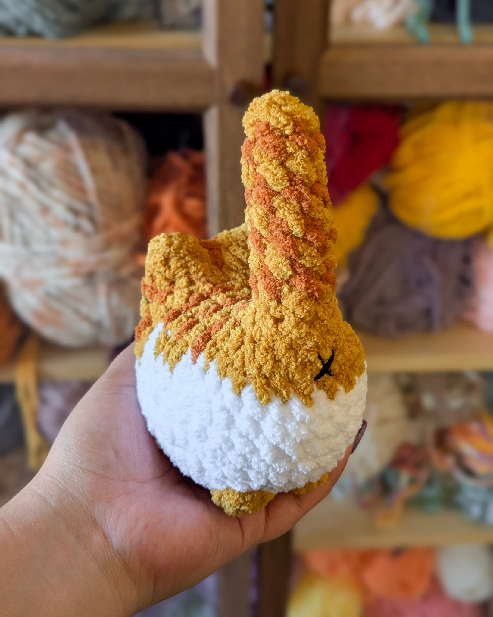 White - Belly Tabby Loaf Cat Plushie - 99% Coffee -