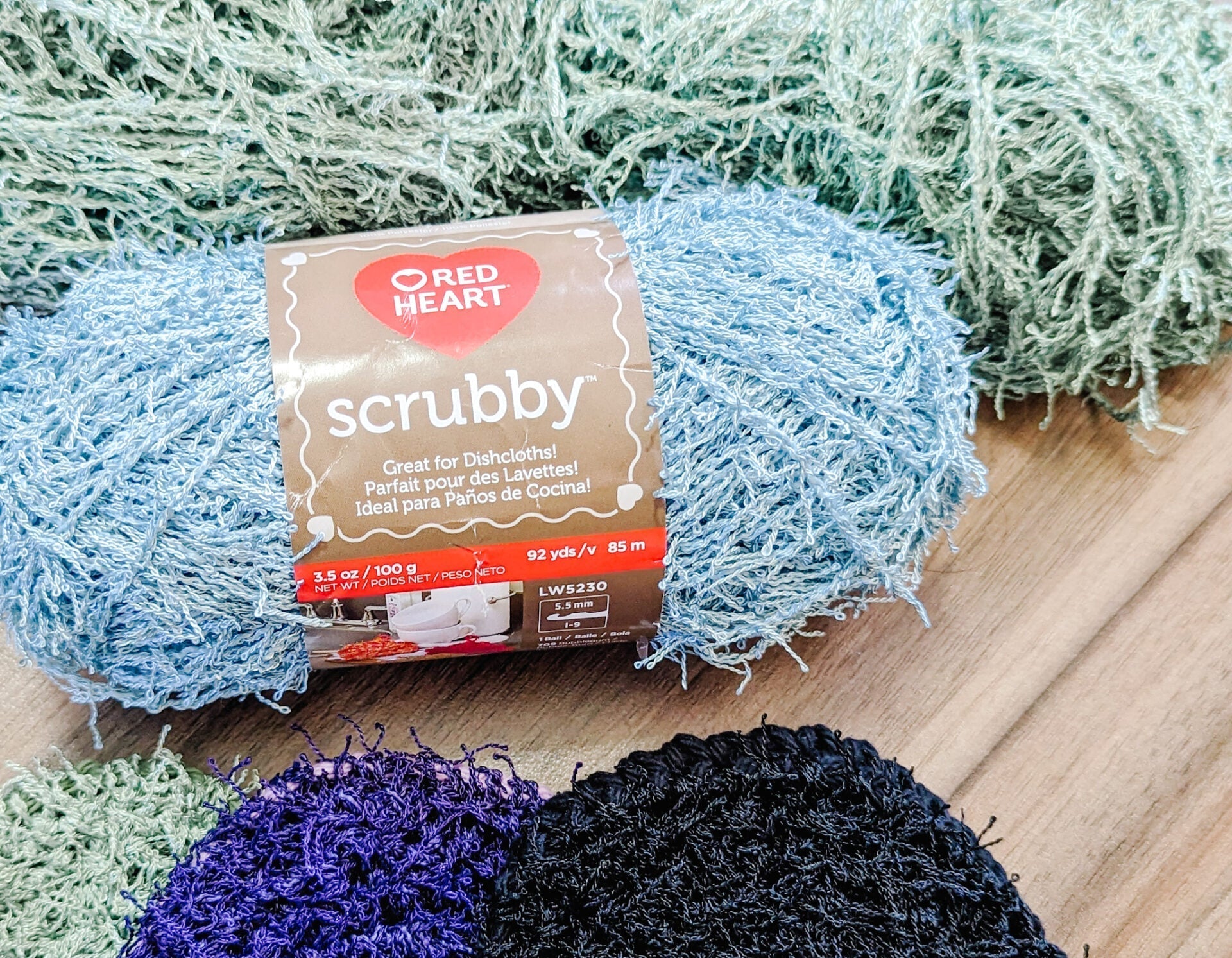 A look at Red Heart Scrubby Yarn - Great or a Pain? - 99% Coffee