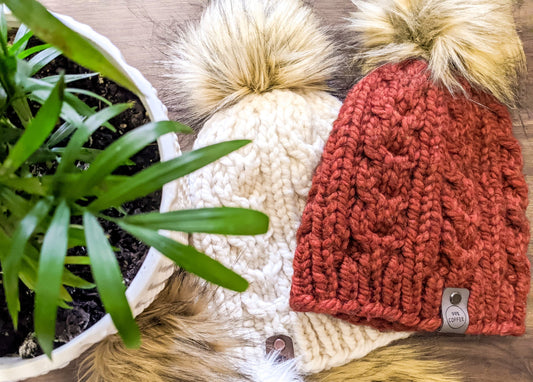 Wishing for Winter Cabled Hat Pattern // Free Knit Pattern