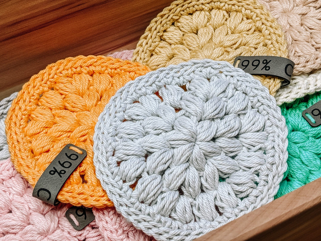 Fancy Puff Coasters // Free Crochet Pattern