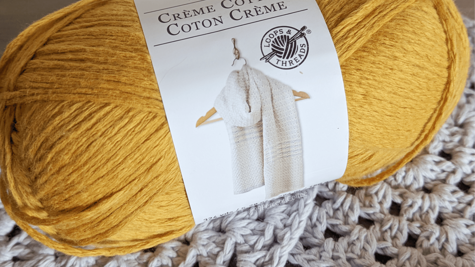 Loops & Threads Creme Cotton - A Review of Michaels' Cotton Chain-ette Yarn - 99% Coffee