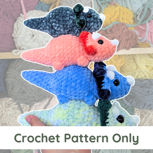 Crochet Pattern || Snoot the Triceratops