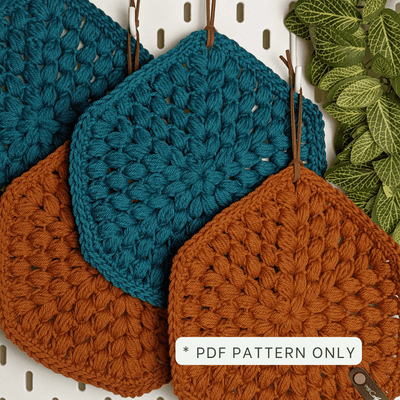 Crochet Pattern || Fancy Puff Trivet - Cute and Easy Kitchen Pot Holder Crochet Pattern - 99% Coffee