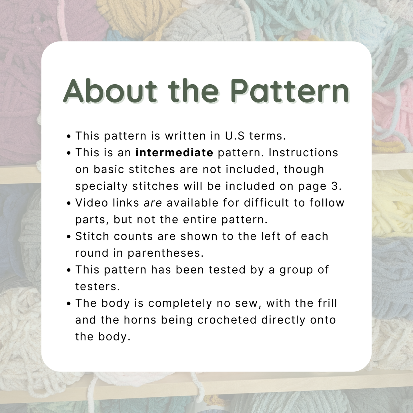 Crochet Pattern || Snoot the Triceratops