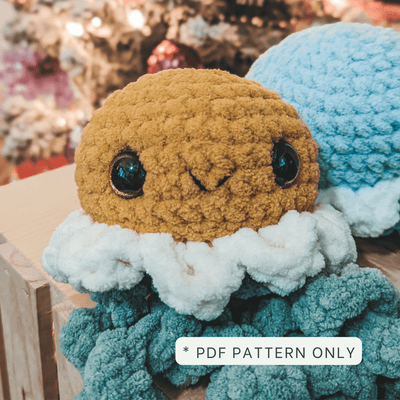 Crochet Pattern || Flora the Jellyfish - Cute and Easy Flower Jellyfish Amigurumi Crochet Pattern - 99% Coffee - Instant Download