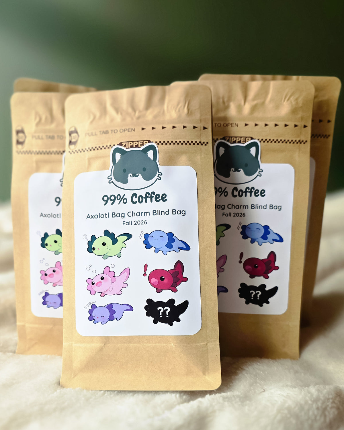 Axolotl Bag Charm Blind Bags - 99% Coffee