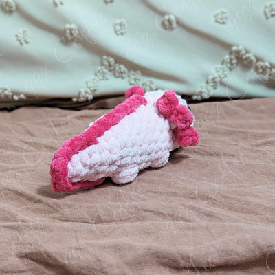 Baby Axolotl Plush Stuffed Animal - Cute Handmade Small Axolotl Plushie - 99% Coffee - 