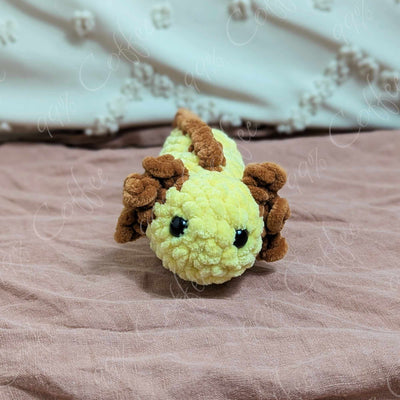 Baby Axolotl Plush Stuffed Animal - Cute Handmade Small Axolotl Plushie - 99% Coffee - 