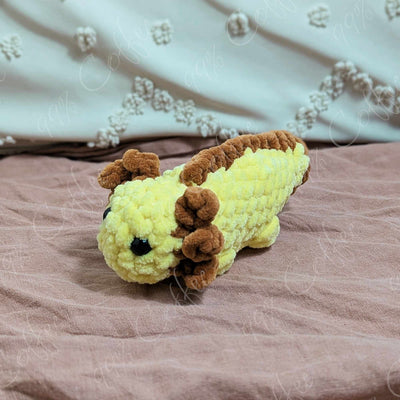 Baby Axolotl Plush Stuffed Animal - Cute Handmade Small Axolotl Plushie - 99% Coffee - 