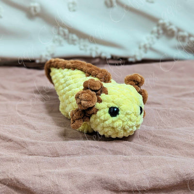 Baby Axolotl Plush Stuffed Animal - Cute Handmade Small Axolotl Plushie - 99% Coffee - 