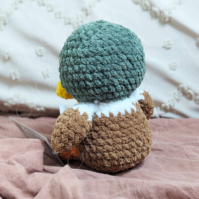 Mallard Duck Stuffed Animal - Cute Handmade Large Mallard Duck Plushie - 99% Coffee - #color_mallard