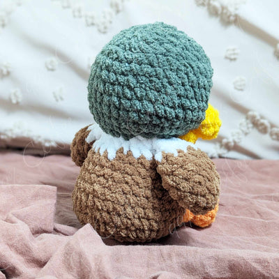 Mallard Duck Stuffed Animal - Cute Handmade Large Mallard Duck Plushie - 99% Coffee - #color_mallard