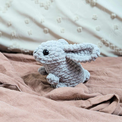Baby Bunny Stuffed Animal - Cute Handmade Baby Bunny Plushie - 99% Coffee - 