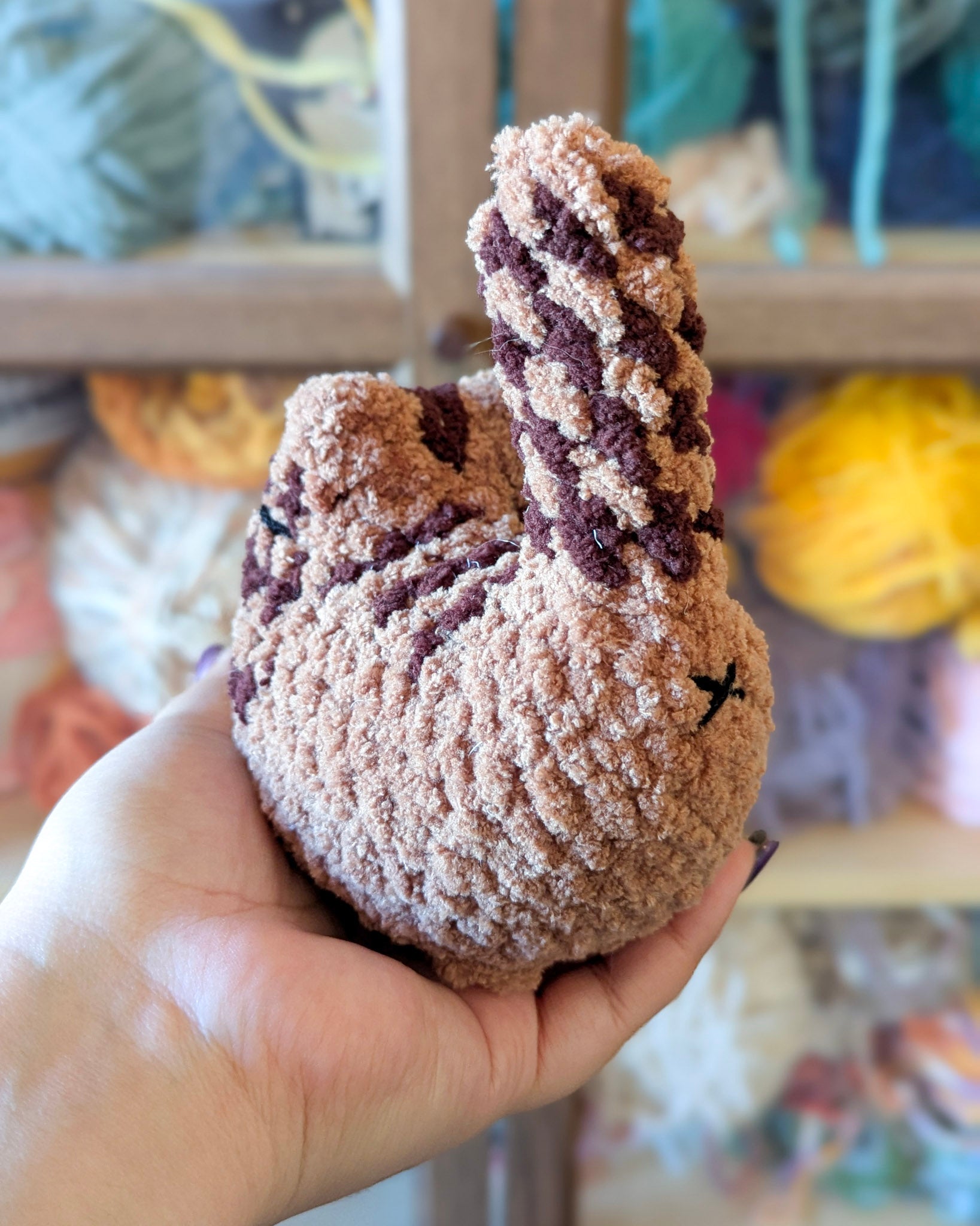 Chubby Tabby Loaf Cat Plushie - 99% Coffee #color_brown