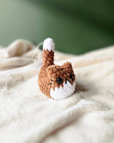 Chubby Tuxedo Loaf Cat Plushie - 99% Coffee 