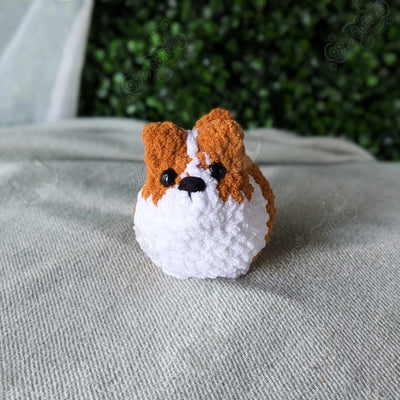 Customizable Loaf Puppy Plushie, Corgi - Handmade Dog Stuffed Animal - 99% Coffee - 