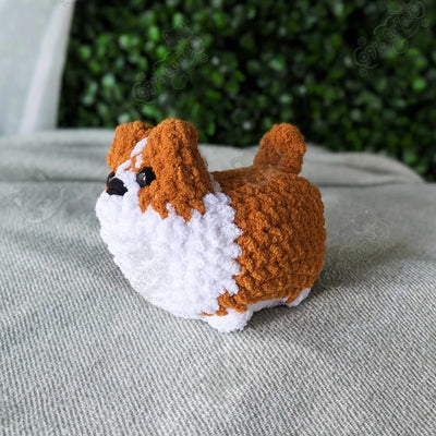 Customizable Loaf Puppy Plushie, Corgi - Handmade Dog Stuffed Animal - 99% Coffee - 