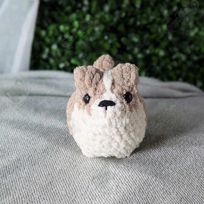 Customizable Loaf Puppy Plushie, Corgi - Handmade Dog Stuffed Animal - 99% Coffee - 