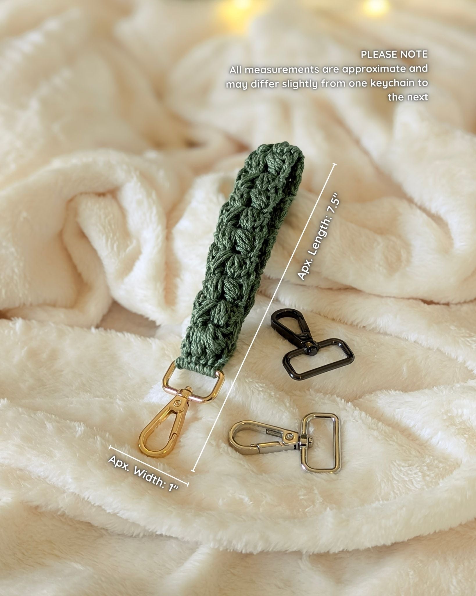 Custom Cotton Keychain Wristlet - 99% Coffee  #color_green