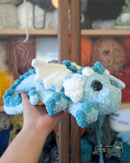 Dragon Stuffed Animal, Blue - 99% Coffee