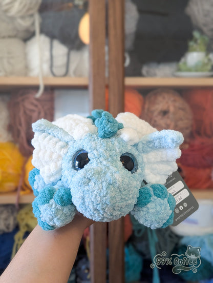 Dragon Stuffed Animal, Blue - 99% Coffee