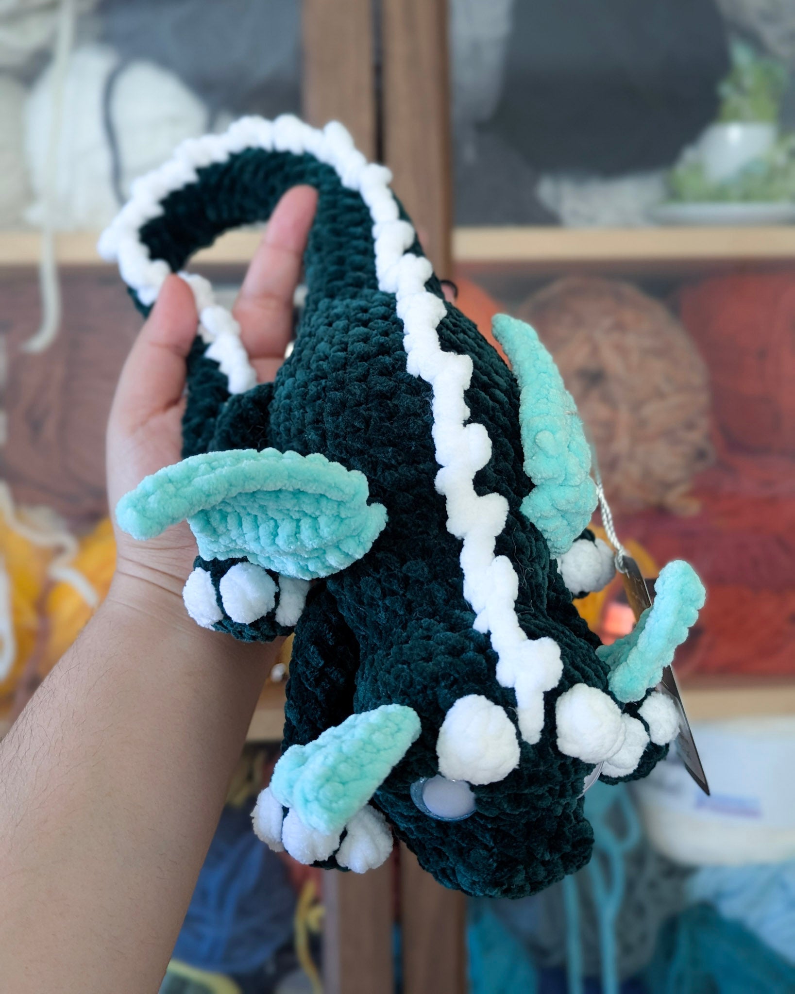 Dragon Stuffed Animal, Green - 99% Coffee