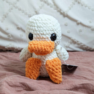 Goose Stuffed Animal - Cute Handmade Large Goose Plushie - 99% Coffee - #color_white