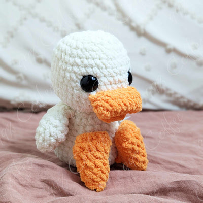 Goose Stuffed Animal - Cute Handmade Large Goose Plushie - 99% Coffee - #color_white